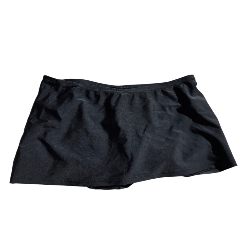 Swim Skirt Cover Up Black Swimsuit Bottom Modest Flirty Activewear Skort 8
